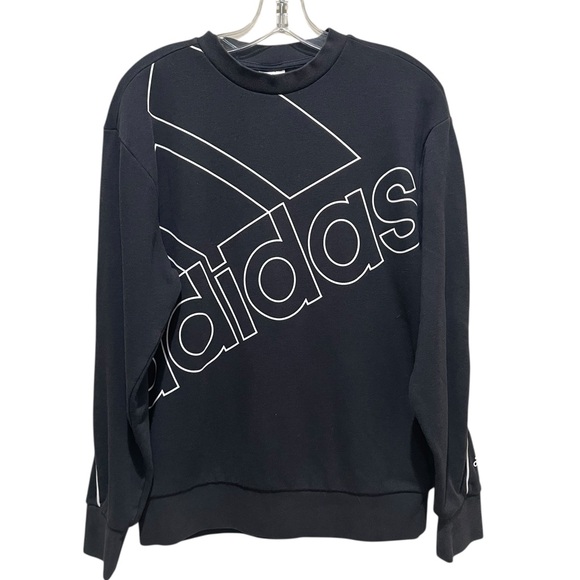 adidas Tops - Adidas Originals Crewneck Sweatshirt Black White Logo Women’s Size Small